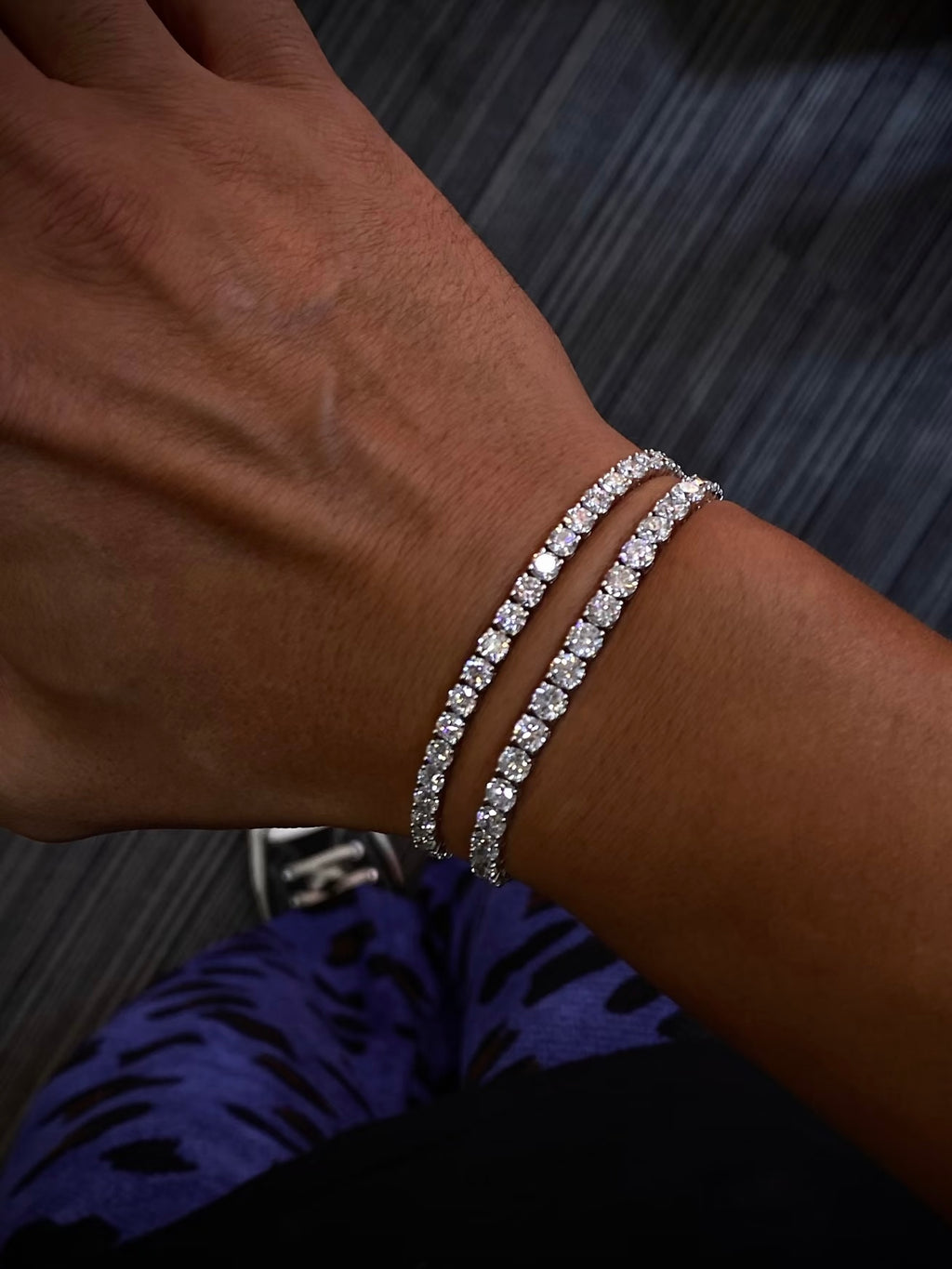 Pulseira Riviera (tennis) - diamantes cultivados em laboratório - 30 pontos cada