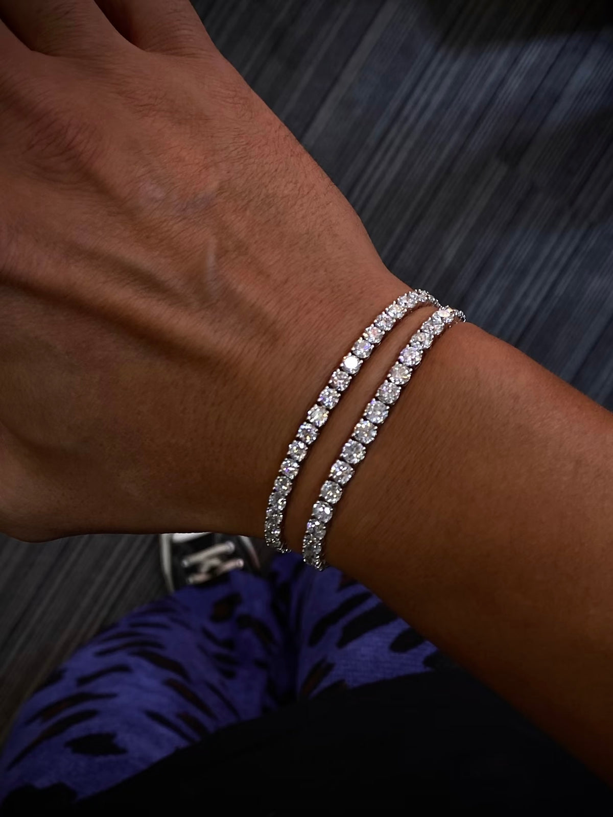 Pulseira Riviera (tennis) - diamantes cultivados em laboratório - 30 pontos cada