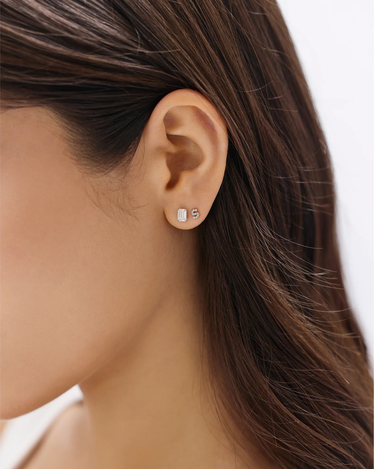 Brinco Letra · Diamante Cultivado (A–Z)