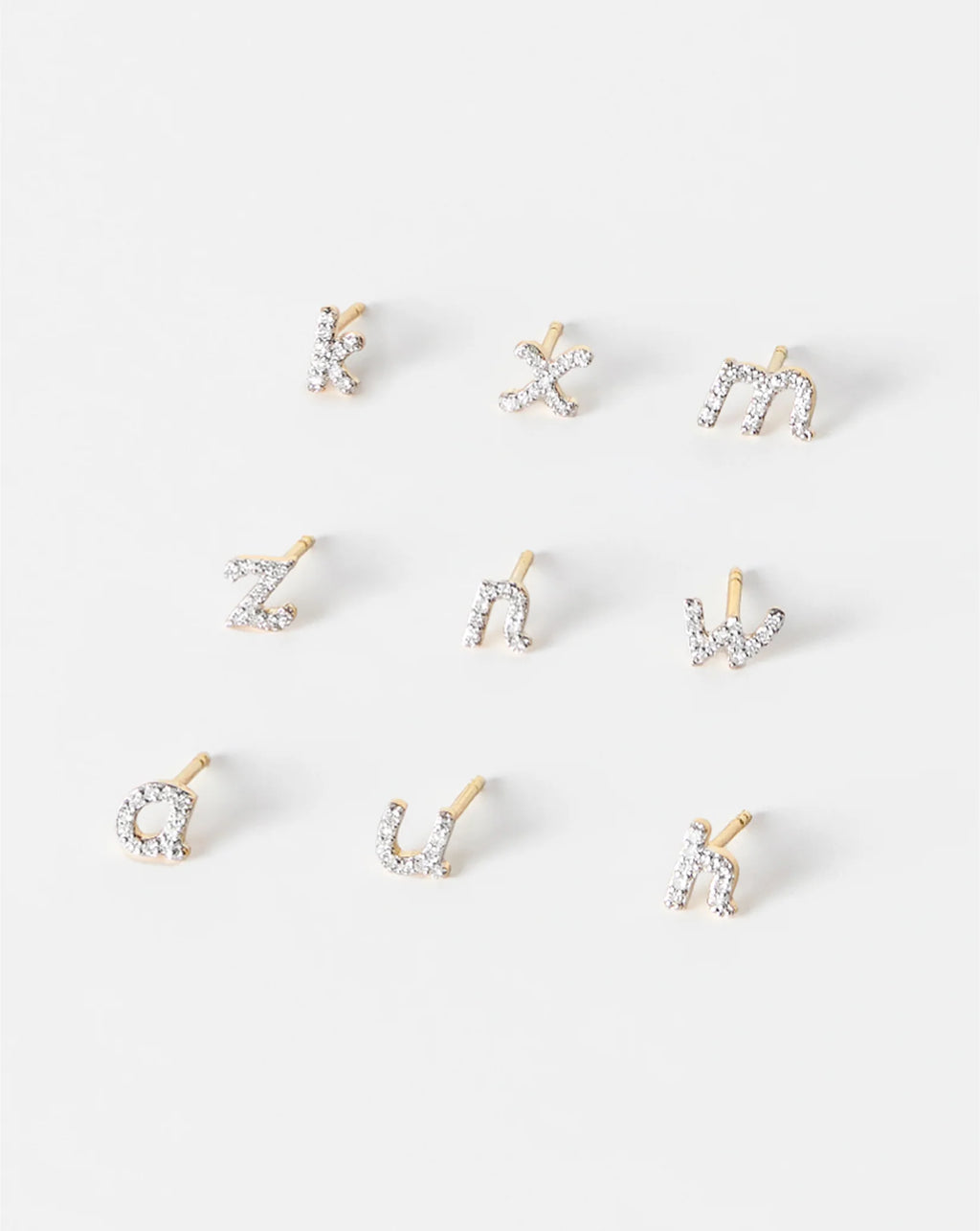 Brinco Letra · Diamante Cultivado (A–Z)