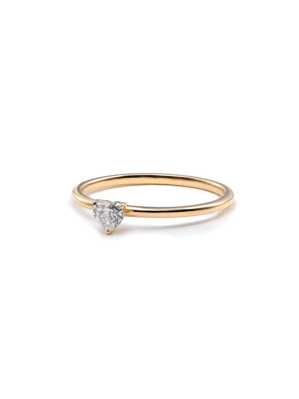 Ângulo do anel de noivado diamante coração 0,25ct — 1999
