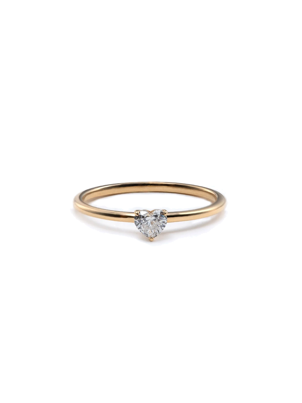 Detalhe do anel de noivado diamante coração 0,25ct — 1999