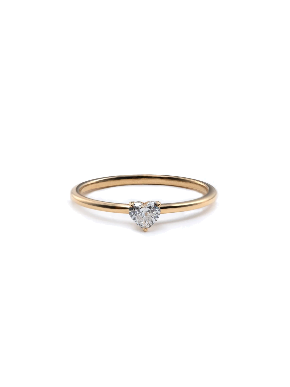 Detalhe do anel de noivado diamante coração 0,25ct — 1999