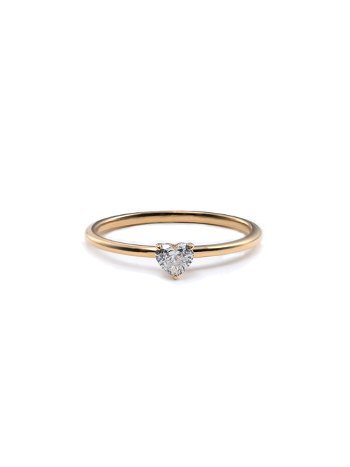 Detalhe do anel de noivado diamante coração 0,25ct — 1999