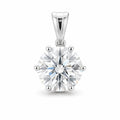 Pingente ponto de luz com diamante cultivado de 0,5 ct em prata 925