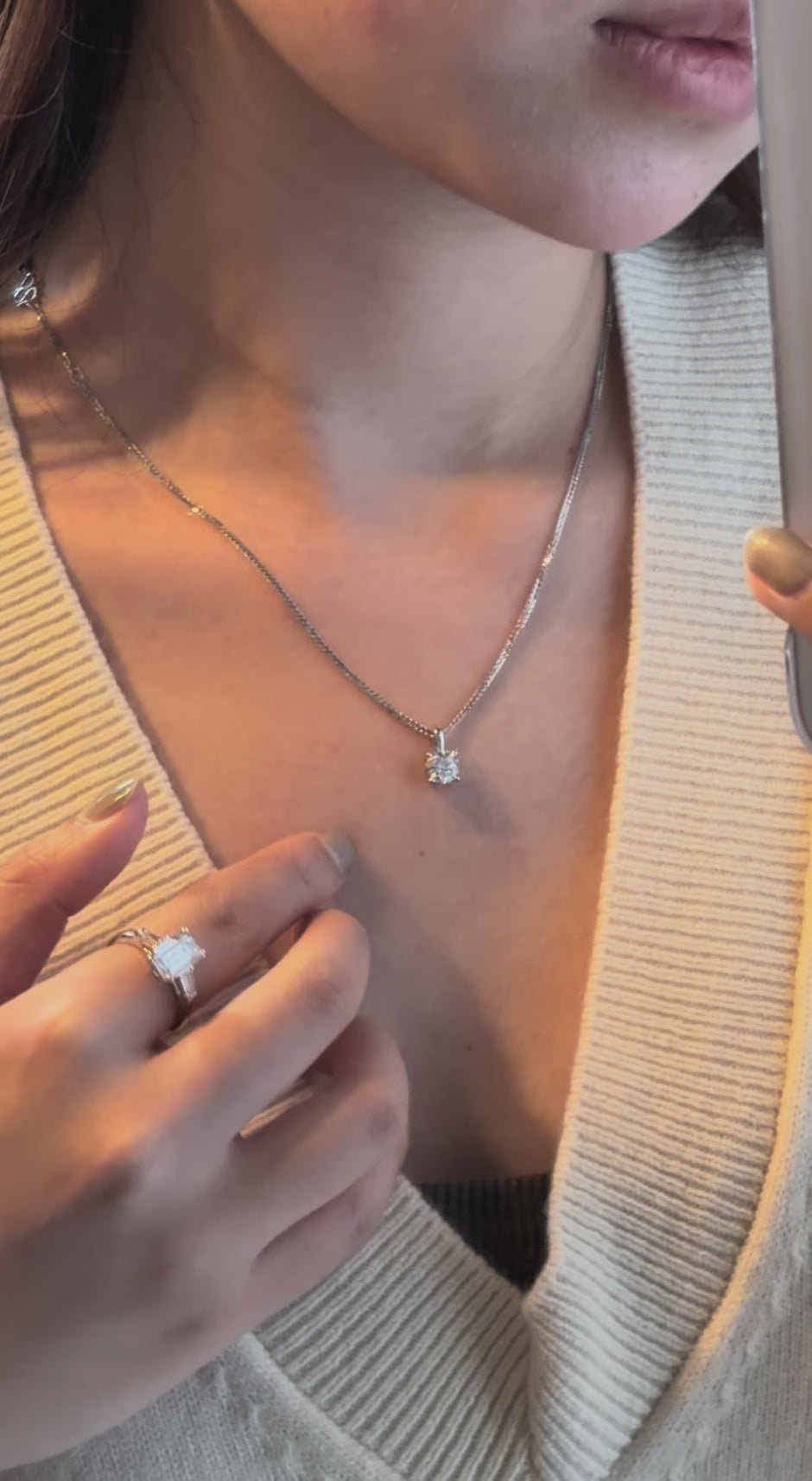 Pingente Solitário · Diamante Redondo 1ct